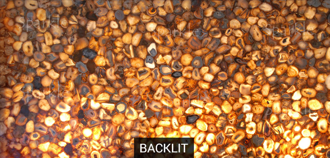 Brown Agate Slab Backlit